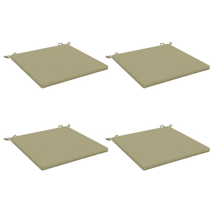 Seat Cushions SOEST 4 pcs 100% Polyester Light Green