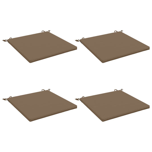 4-Piece Seat Cushions SOEST 4 pcs 100% Polyester Taupe