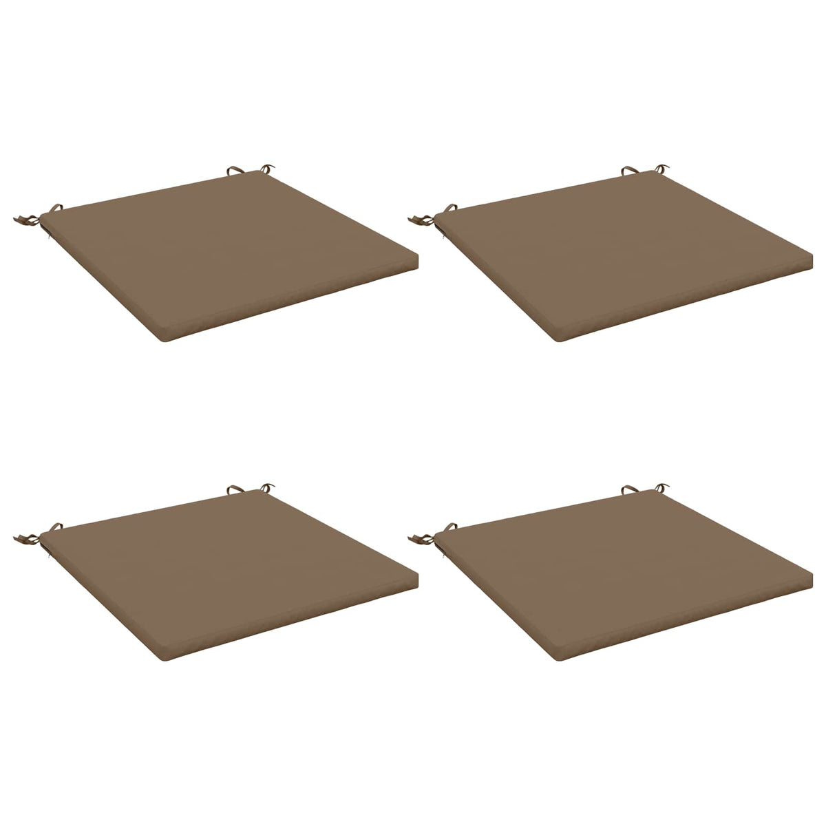 Seat Cushions SOEST 4 pcs 100% Polyester Taupe 80 x 80 x 3 cm