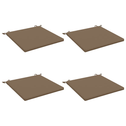 Seat Cushions SOEST 4 pcs 100% Polyester Taupe 80 x 80 x 3 cm