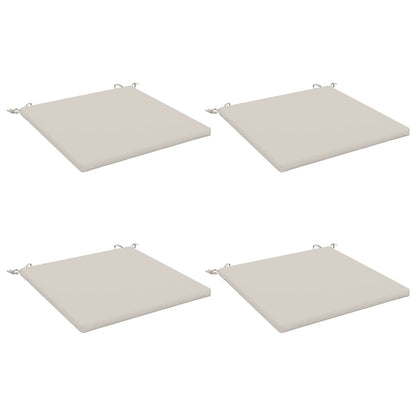 Seat Cushions SOEST 4 pcs 100% Polyester White 80 x 80 x 3 cm