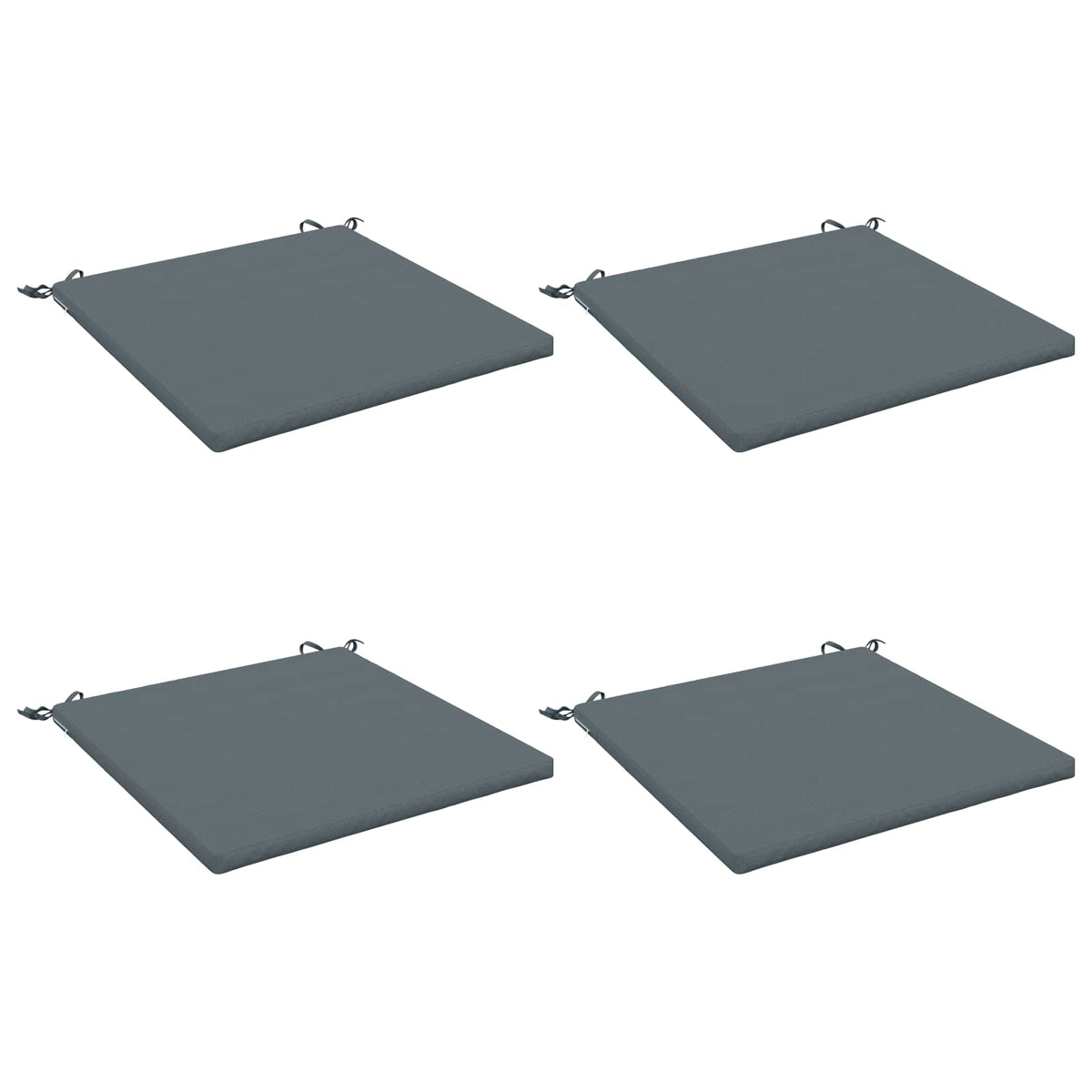 Seat Cushions SOEST 4 pcs 100% Polyester Blue 80 x 80 x 3 cm