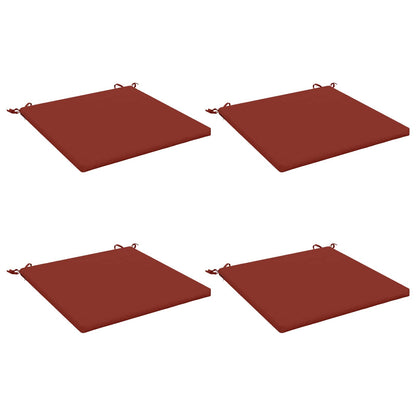 Seat Cushions SOEST 4 pcs 100% Polyester Red 80 x 80 x 3 cm