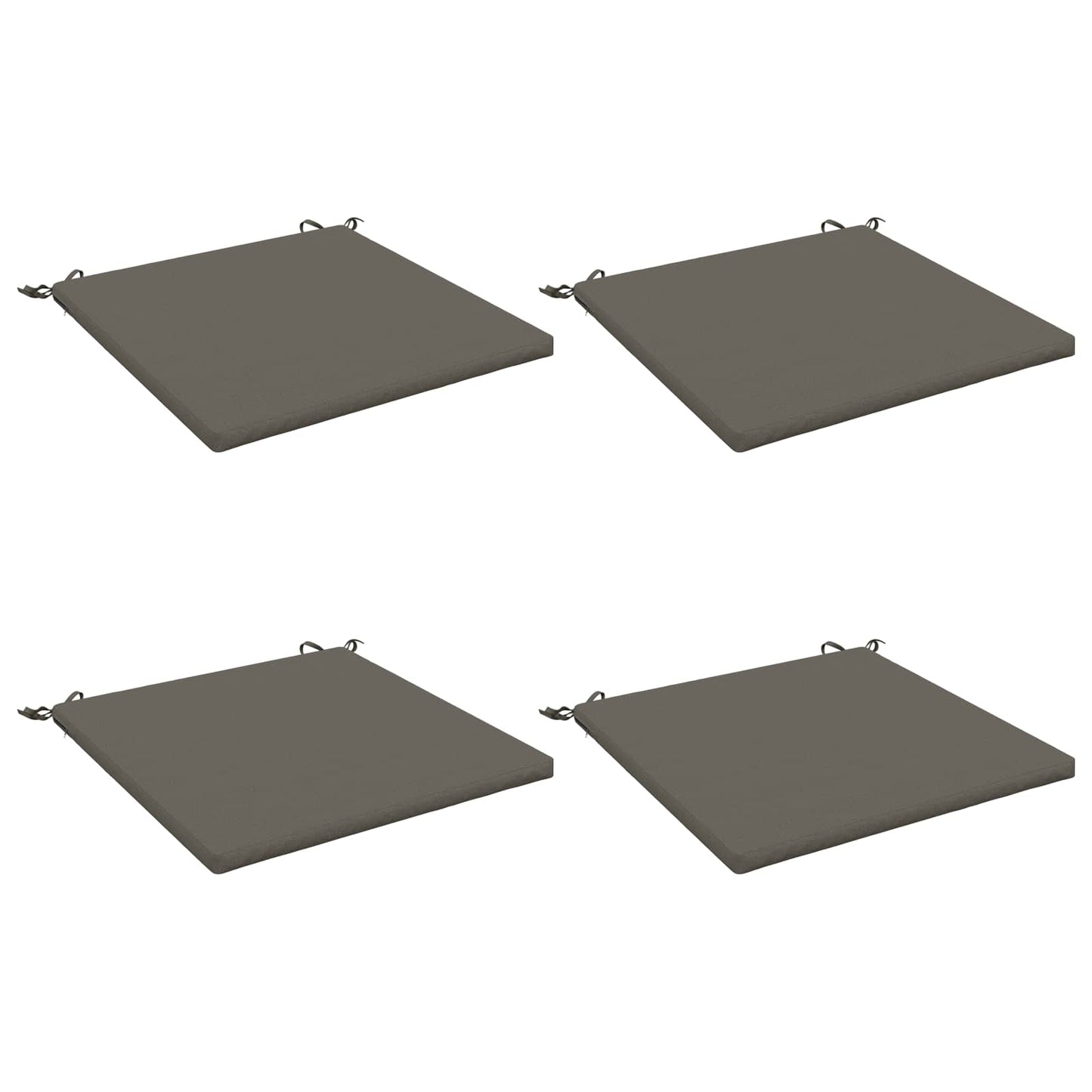 4-Piece Seat Cushions SOEST 4 pcs 100% Polyester Grey