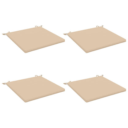 Seat Cushions SOEST 4 pcs 100% Polyester Cream 80 x 80 x 3 cm