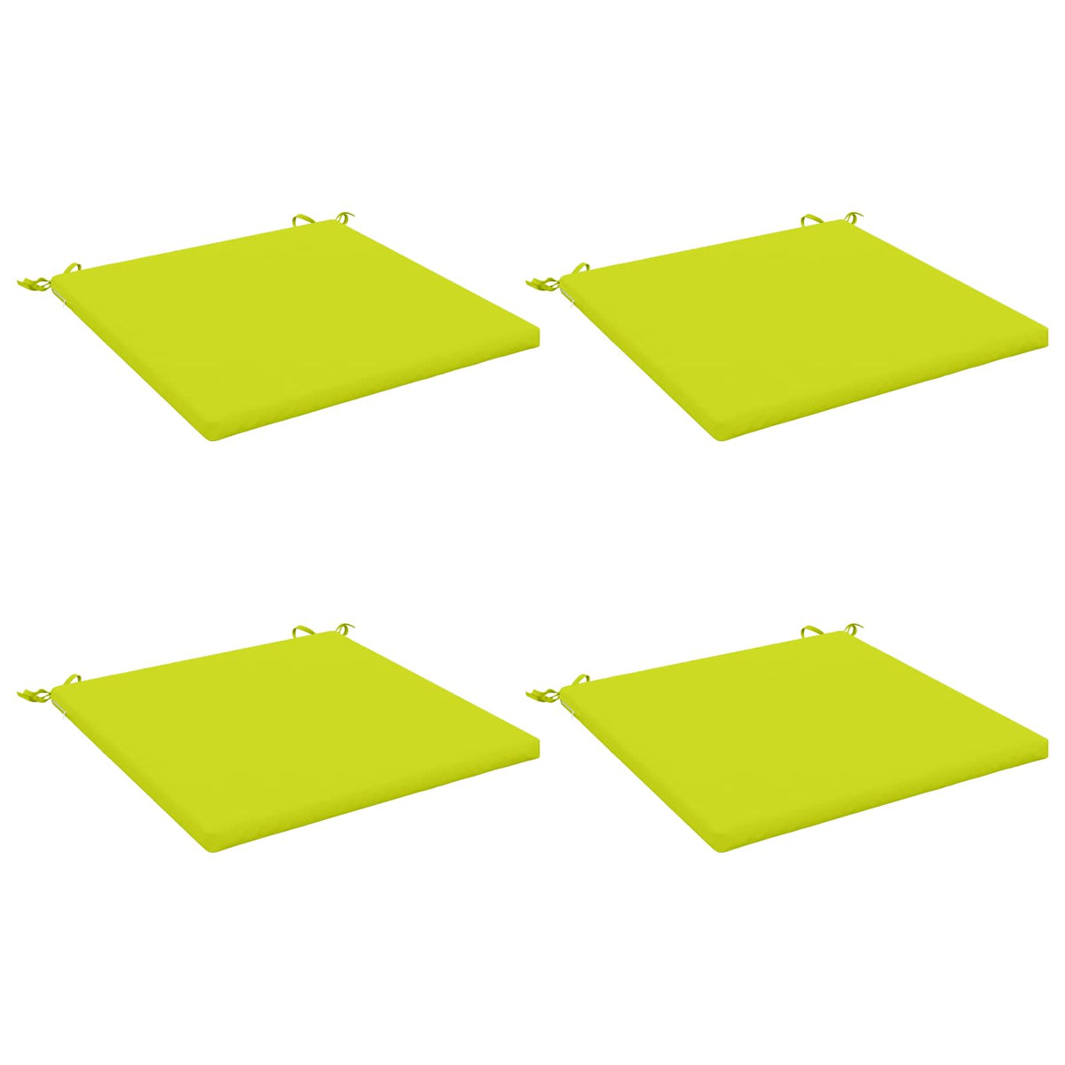 Seat Cushions SOEST 4 pcs 100% Polyester Bright Green