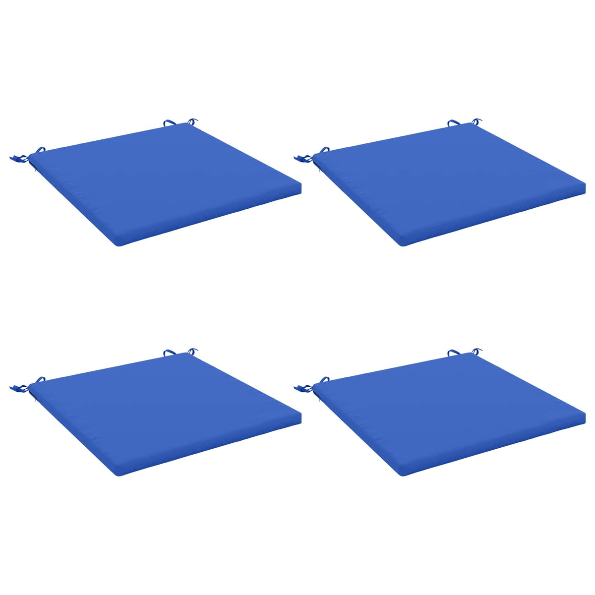 Seat Cushions SOEST 4 pcs 100% Polyester Royal Blue