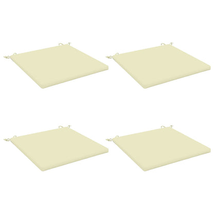 Seat Cushions SOEST 4 pcs 100% Polyester Cream 80 x 80 x 3 cm
