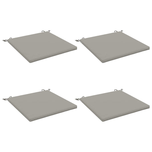 4-Piece Seat Cushions SOEST 4 pcs 100% Polyester Grey