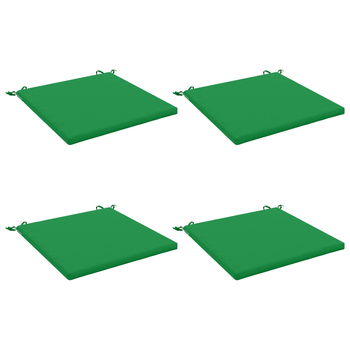 Seat Cushions SOEST 4 pcs 100% Polyester Green 80 x 80 x 3 cm