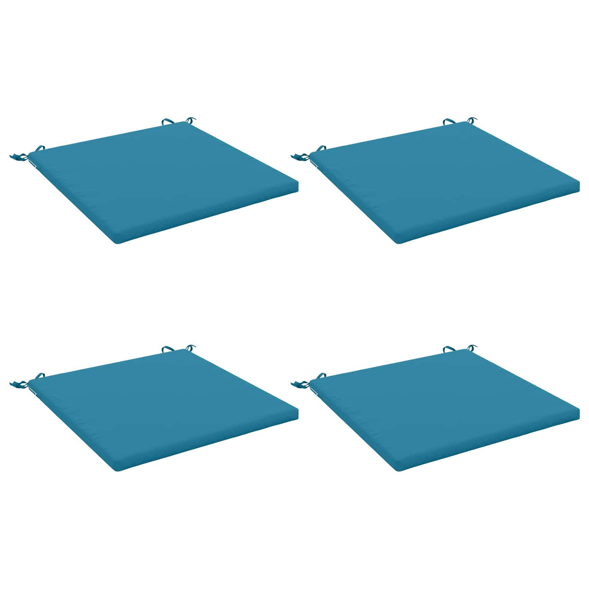 Seat Cushions SOEST 4 pcs 100% Polyester Light Blue