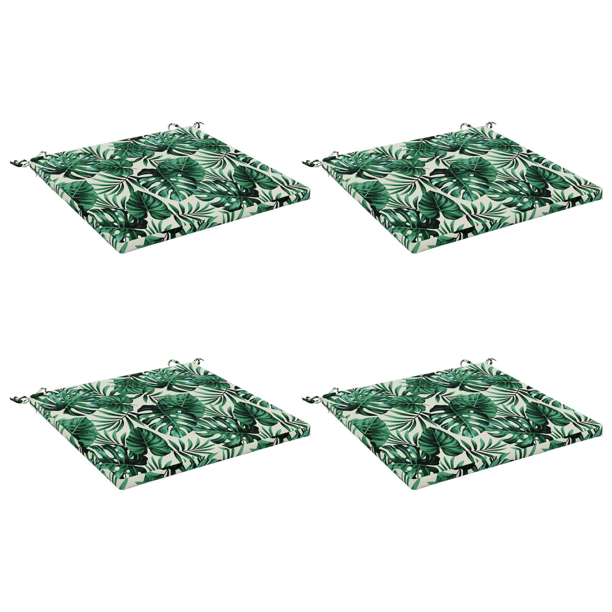 4-Piece Seat Cushions SOEST 4 pcs 100% Polyester Leaf Pattern
