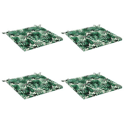 4-Piece Seat Cushions SOEST 4 pcs 100% Polyester Leaf Pattern