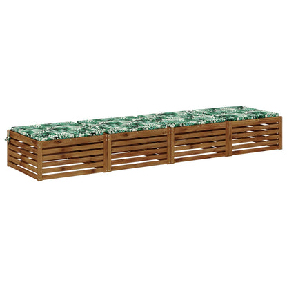 Seat Cushions SOEST 4 pcs 100% Polyester Leaf Pattern