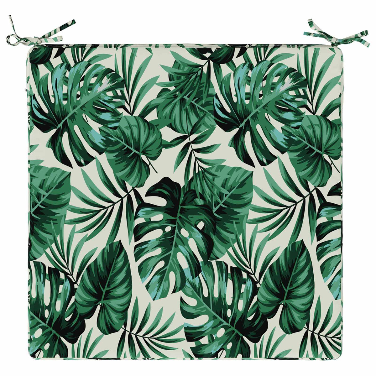 4-Piece Seat Cushions SOEST 4 pcs 100% Polyester Leaf Pattern