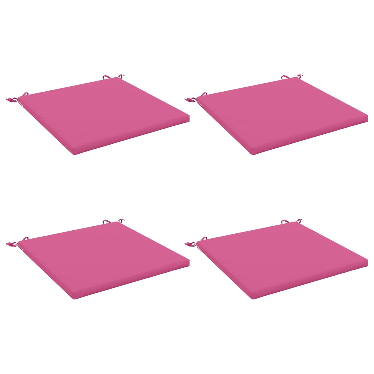 Seat Cushions SOEST 4 pcs 100% Polyester Pink 80 x 80 x 3 cm