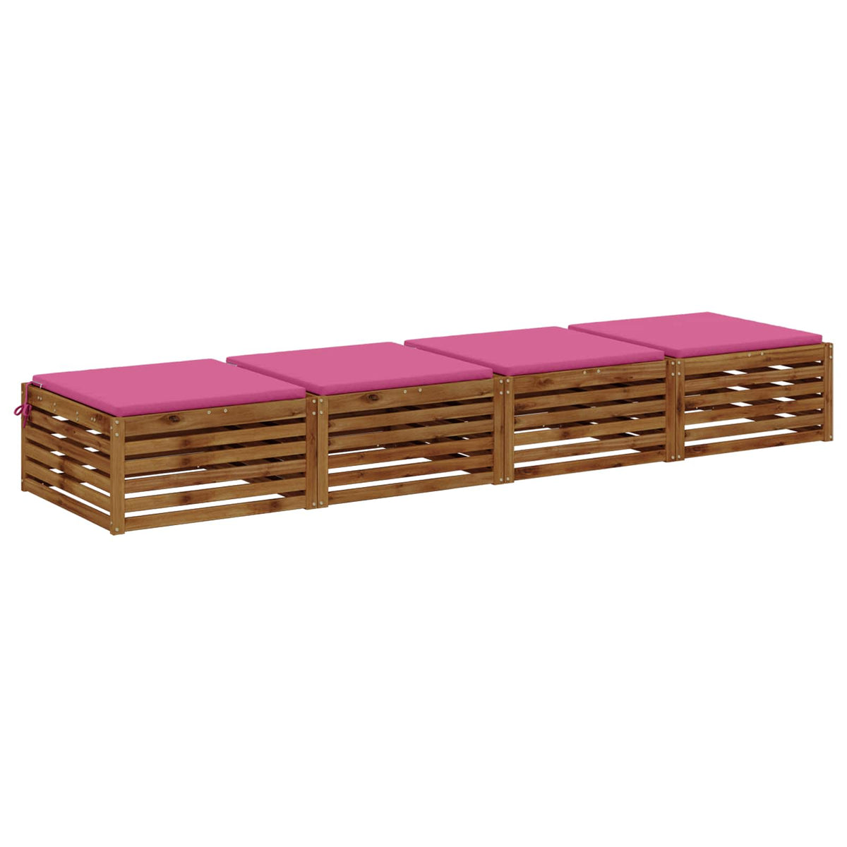 Seat Cushions SOEST 4 pcs 100% Polyester Pink 80 x 80 x 3 cm
