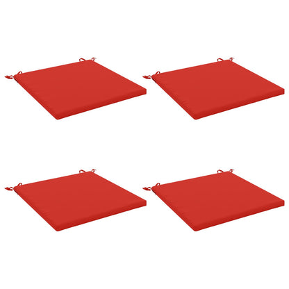 Seat Cushions SOEST 4 pcs 100% Polyester Red 80 x 80 x 3 cm