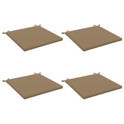 Seat Cushions SOEST 4 pcs 100% Polyester Taupe 80 x 80 x 3 cm