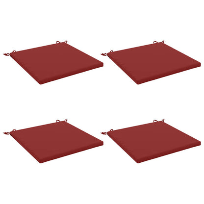 Seat Cushions SOEST 4 pcs 100% Polyester Wine Red