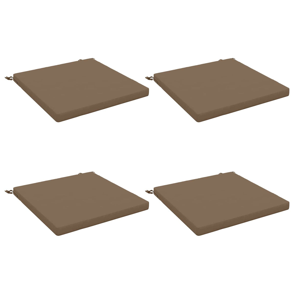 4-Piece Seat Cushions SOEST 4 pcs 100% Polyester Taupe