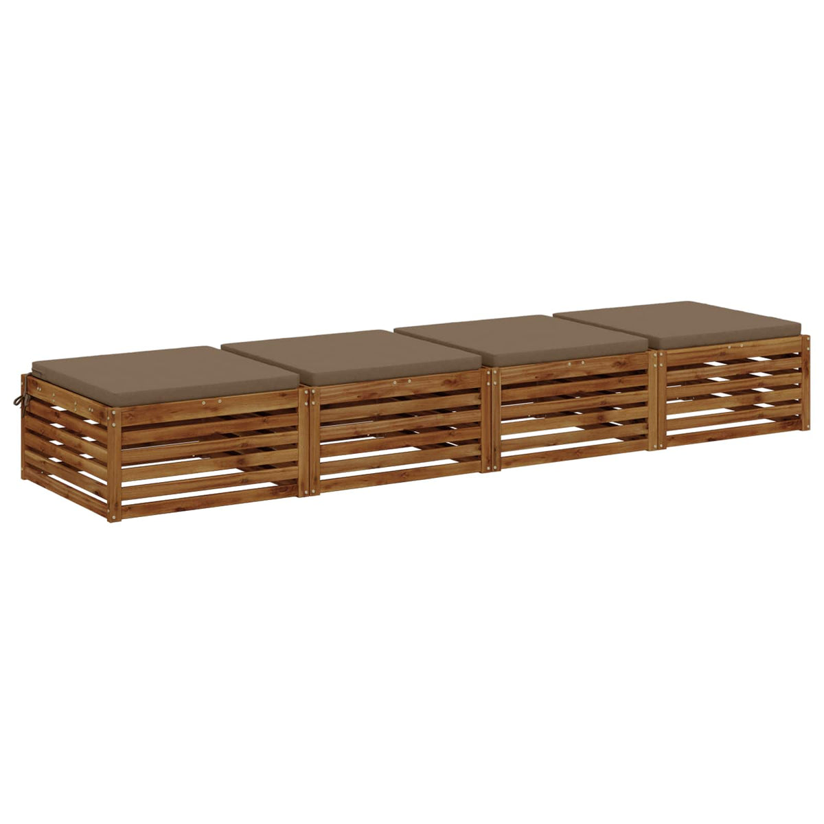 Seat Cushions SOEST 4 pcs 100% Polyester Taupe 80 x 80 x 5 cm