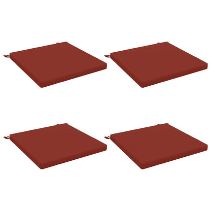 Seat Cushions SOEST 4 pcs 100% Polyester Red 80 x 80 x 5 cm