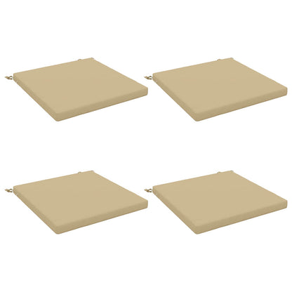 Seat Cushions SOEST 4 pcs 100% Polyester Beige 80 x 80 x 5 cm