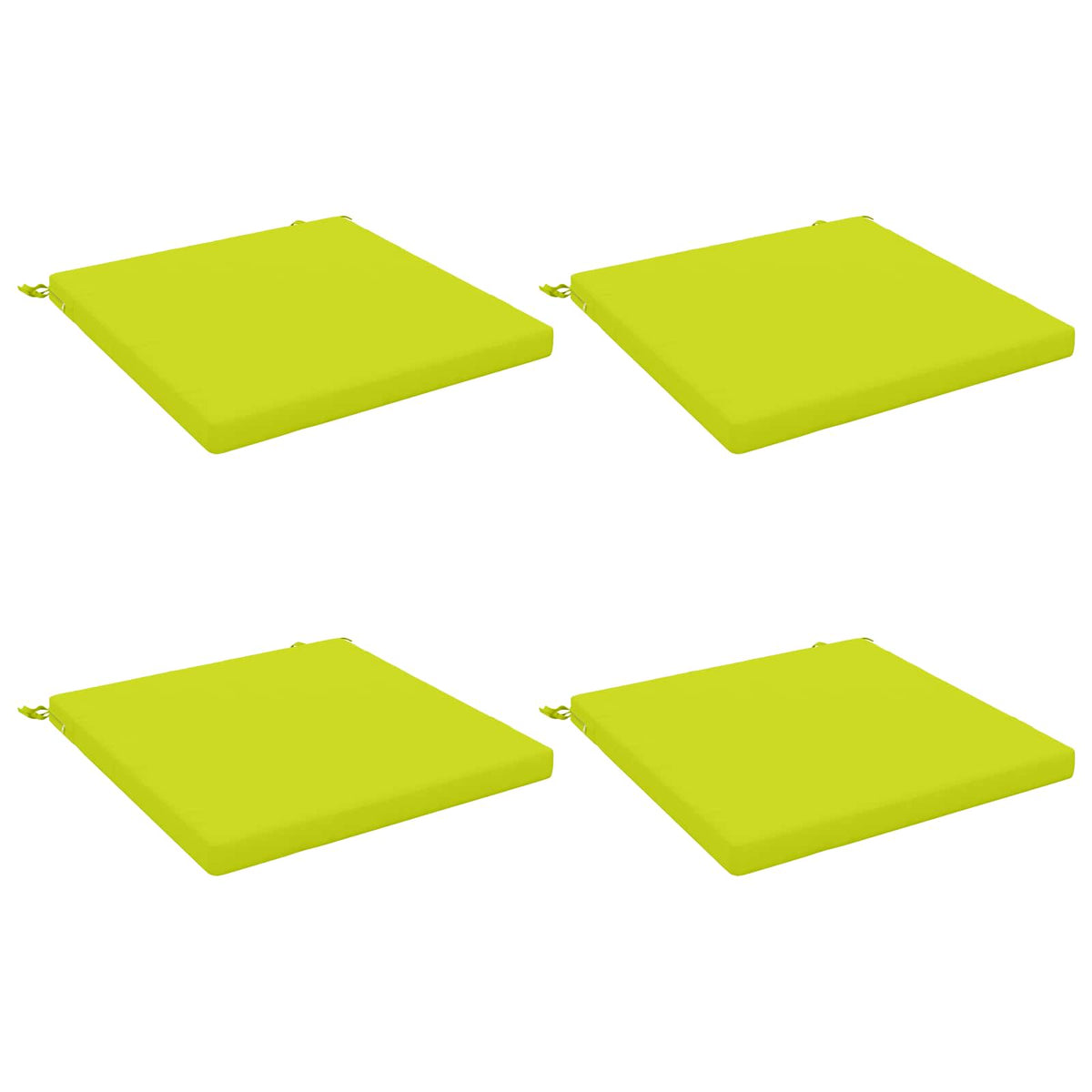 Seat Cushions SOEST 4 pcs 100% Polyester Bright Green