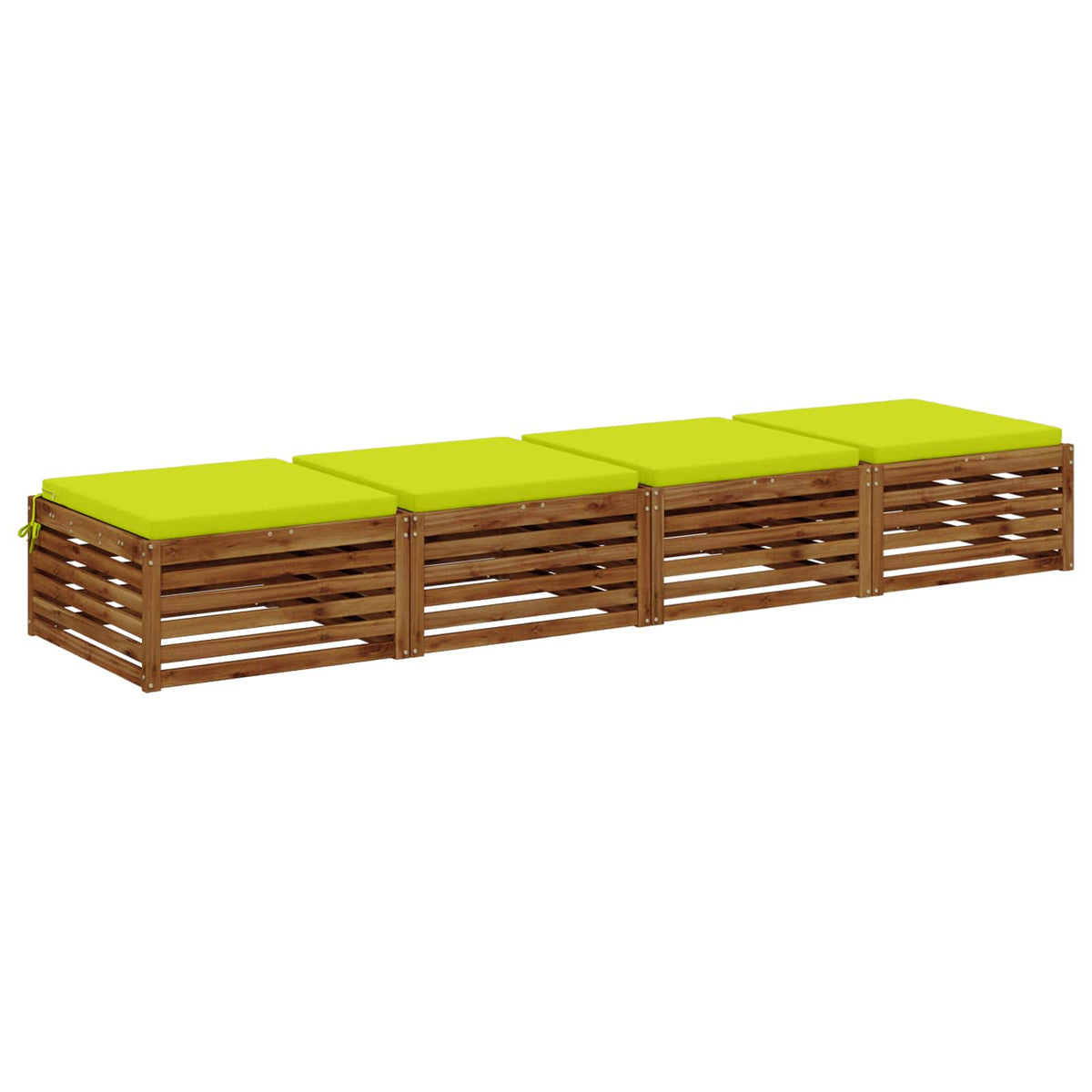 Seat Cushions SOEST 4 pcs 100% Polyester Bright Green