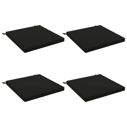 Seat Cushions SOEST 4 pcs 100% Polyester Black 80 x 80 x 5 cm