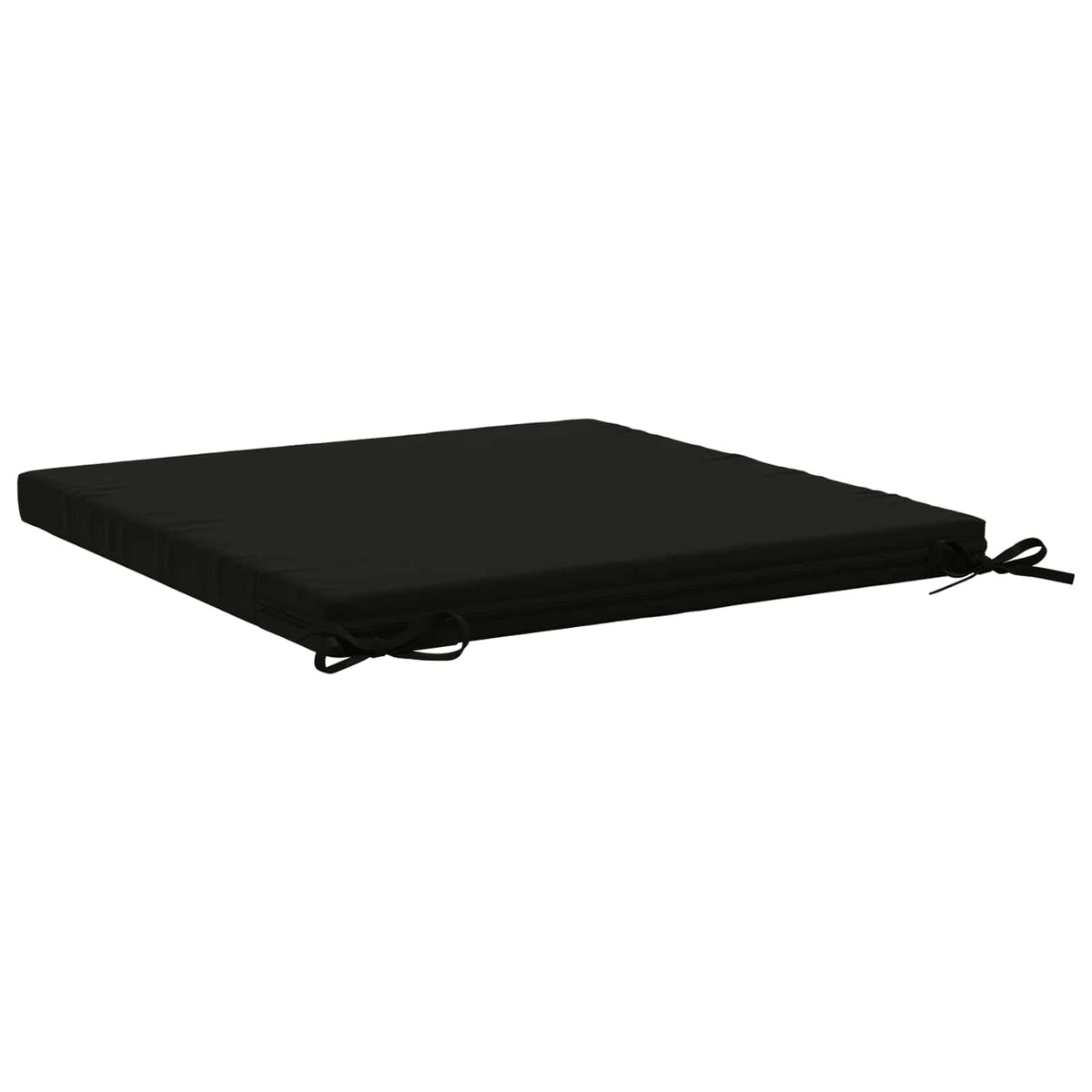 Seat Cushions SOEST 4 pcs 100% Polyester Black 80 x 80 x 5 cm