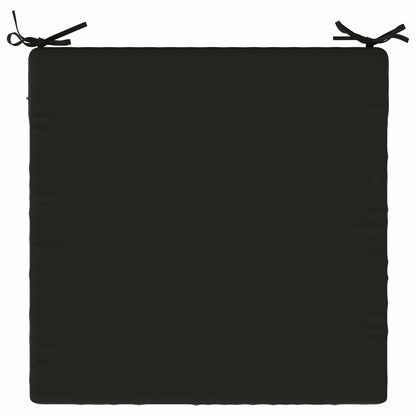 Seat Cushions SOEST 4 pcs 100% Polyester Black 80 x 80 x 5 cm