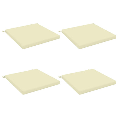 Seat Cushions SOEST 4 pcs 100% Polyester Cream 80 x 80 x 5 cm