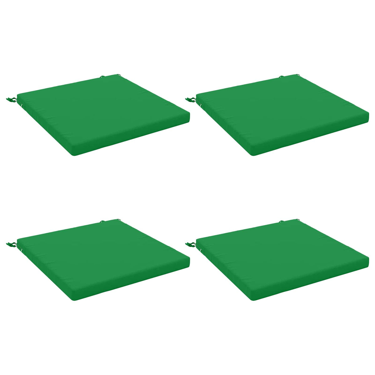 Seat Cushions SOEST 4 pcs 100% Polyester Green 80 x 80 x 5 cm