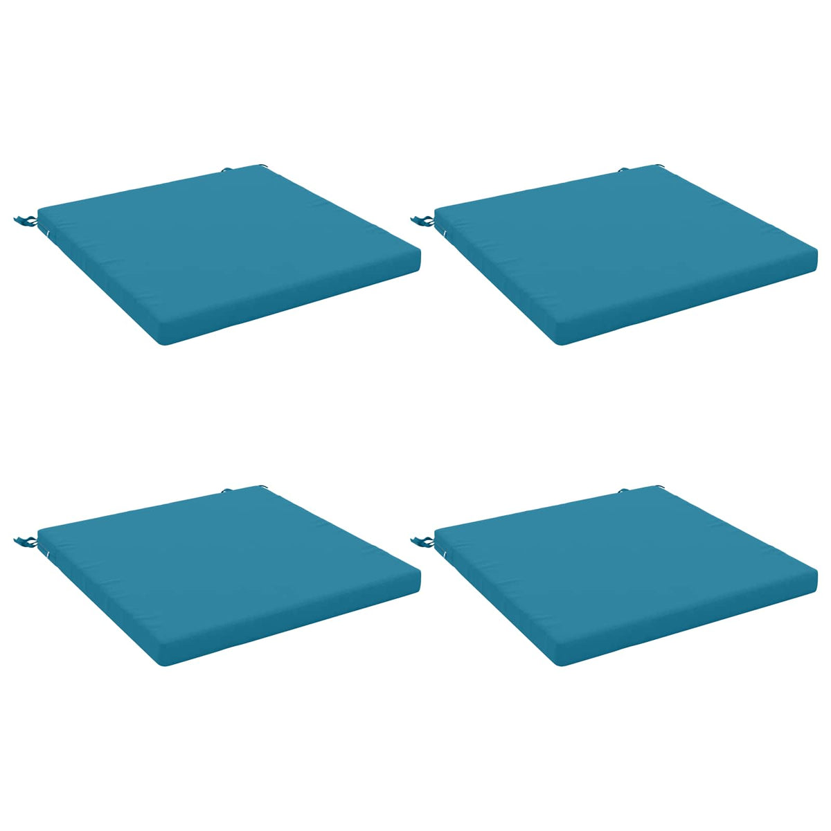 Seat Cushions SOEST 4 pcs 100% Polyester Light Blue