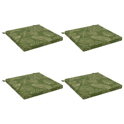 Seat Cushions SOEST 4 pcs 100% Polyester Leaf Design