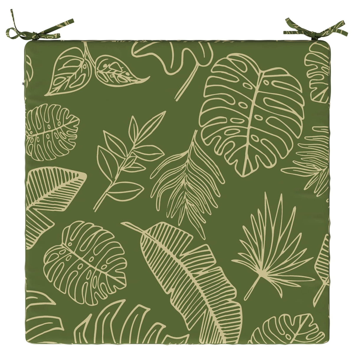 Seat Cushions SOEST 4 pcs 100% Polyester Leaf Design