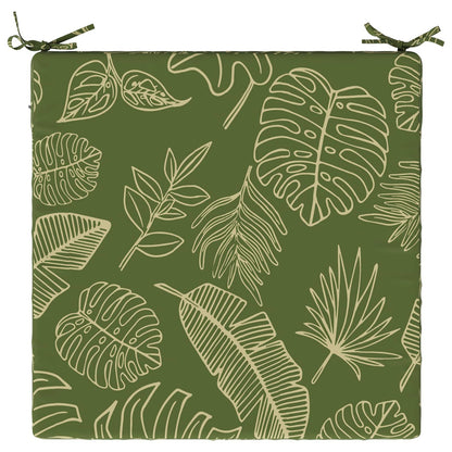 Seat Cushions SOEST 4 pcs 100% Polyester Leaf Design
