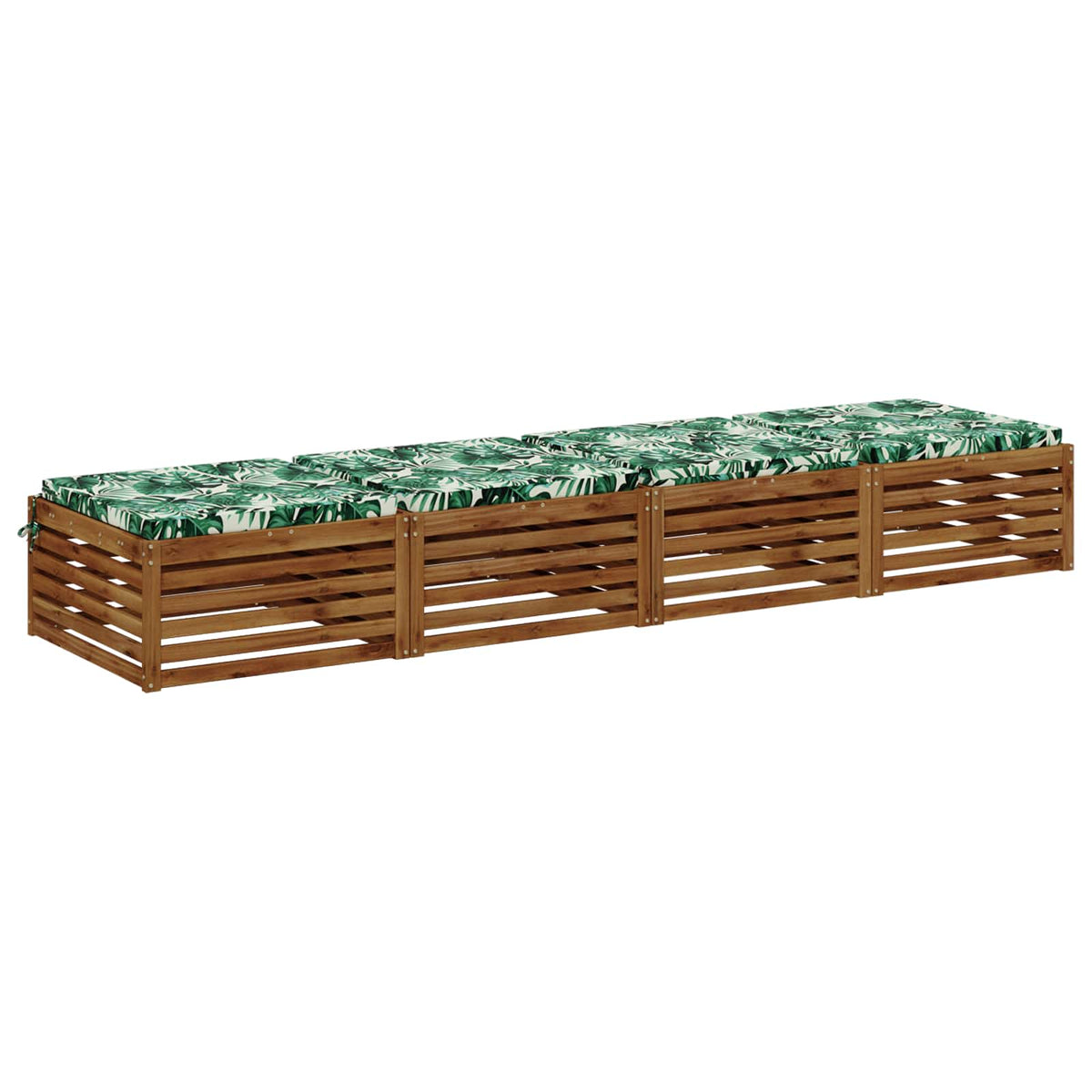 Seat Cushions SOEST 4 pcs 100% Polyester Leaf Pattern