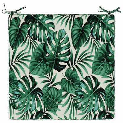 4-Piece Seat Cushions SOEST 4 pcs 100% Polyester Leaf Pattern