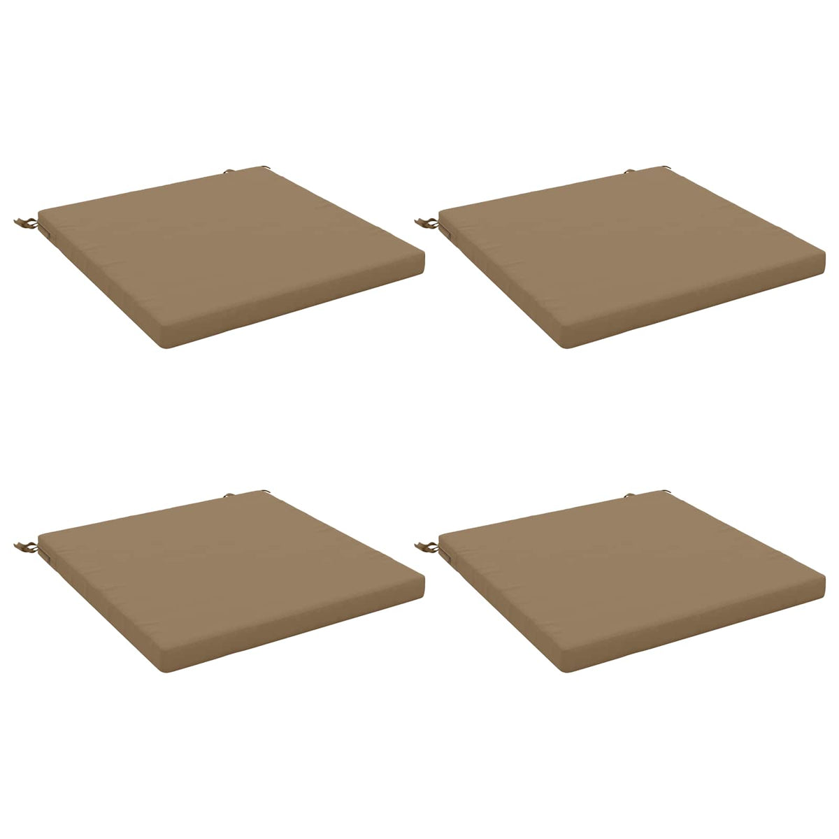 Seat Cushions SOEST 4 pcs 100% Polyester Taupe 80 x 80 x 5 cm