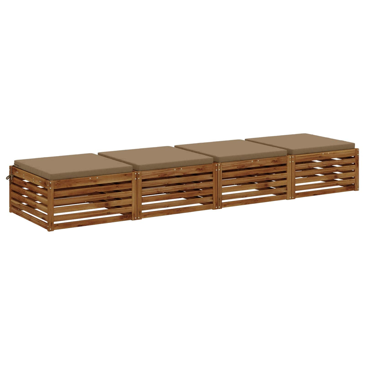 Seat Cushions SOEST 4 pcs 100% Polyester Taupe 80 x 80 x 5 cm