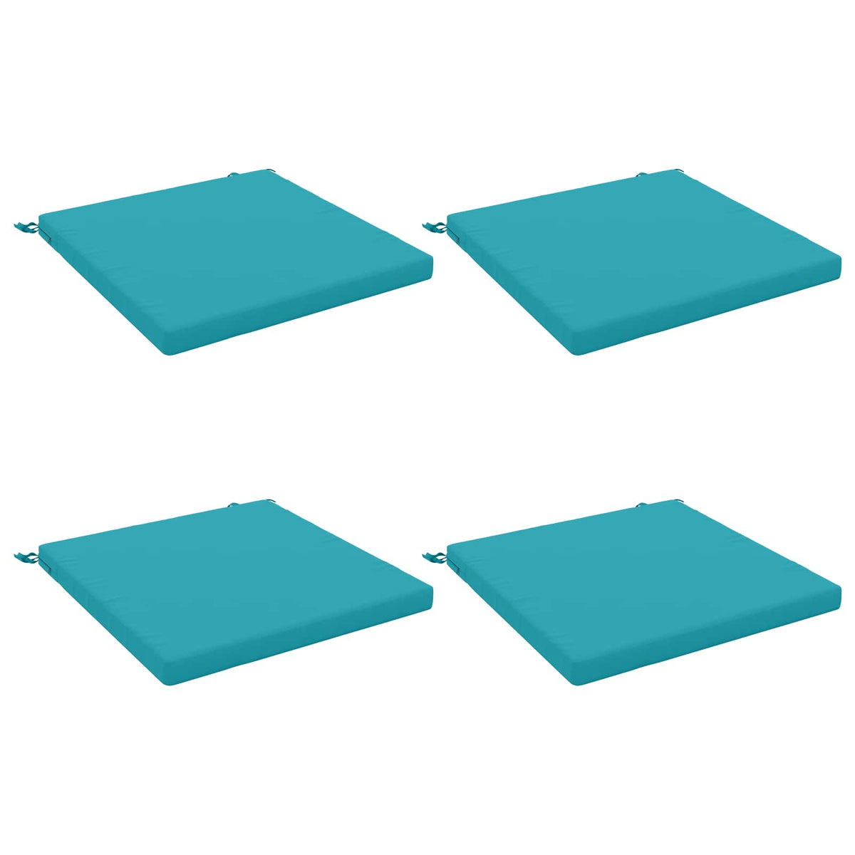 Seat Cushions SOEST 4 pcs 100% Polyester Turquoise