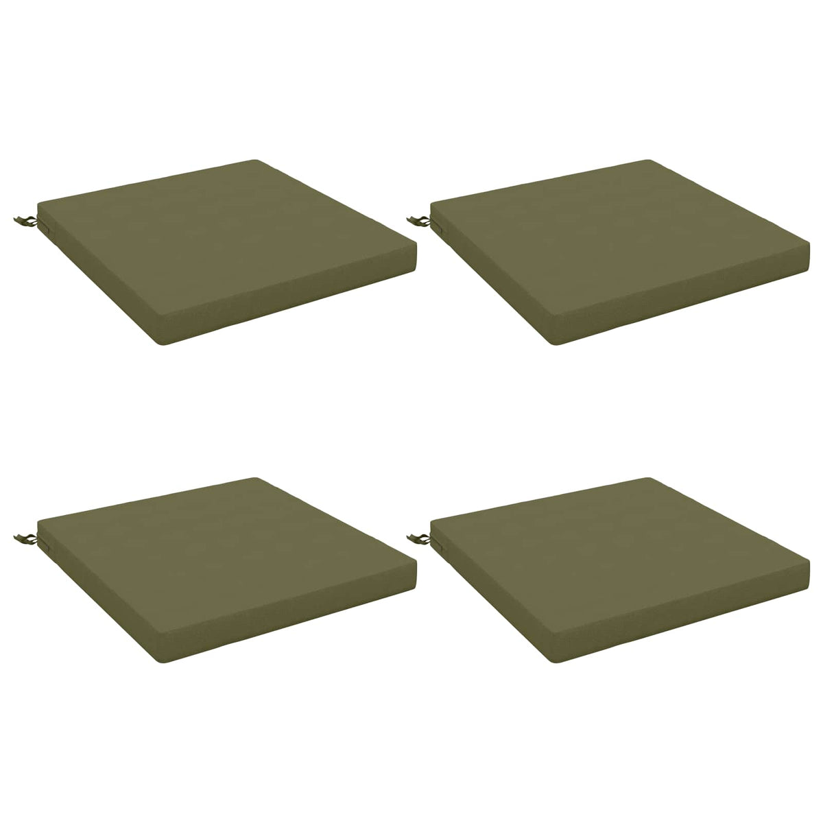 Seat Cushions SOEST 4 pcs 100% Polyester Olive Green