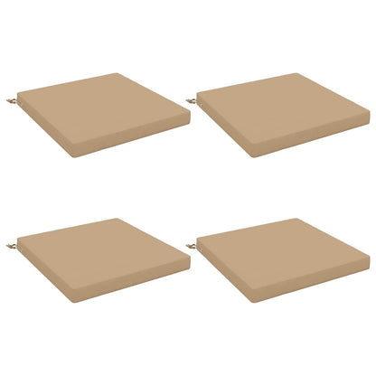 Seat Cushions SOEST 4 pcs 100% Polyester Sand 80 x 80 x 7 cm
