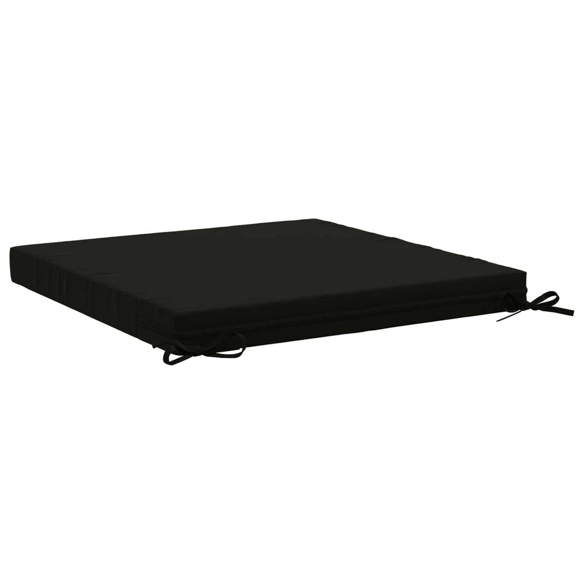 Seat Cushions SOEST 4 pcs 100% Polyester Black 80 x 80 x 7 cm