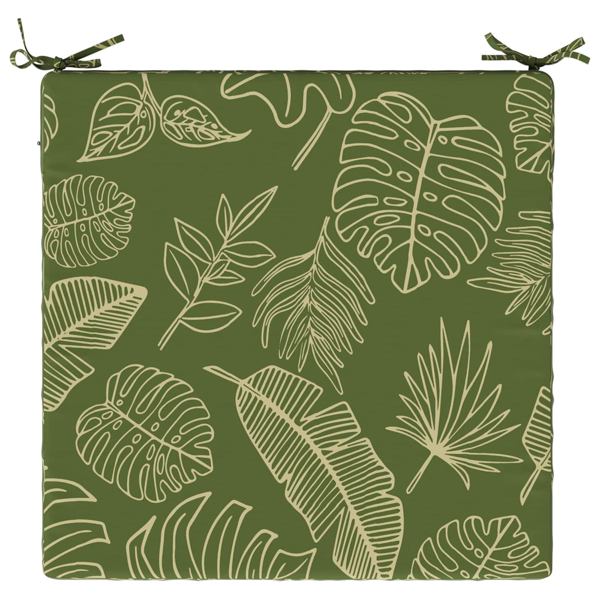 Seat Cushions SOEST 4 pcs 100% Polyester Leaf Design