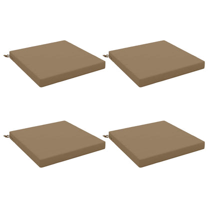 Seat Cushions SOEST 4 pcs 100% Polyester Taupe 80 x 80 x 7 cm