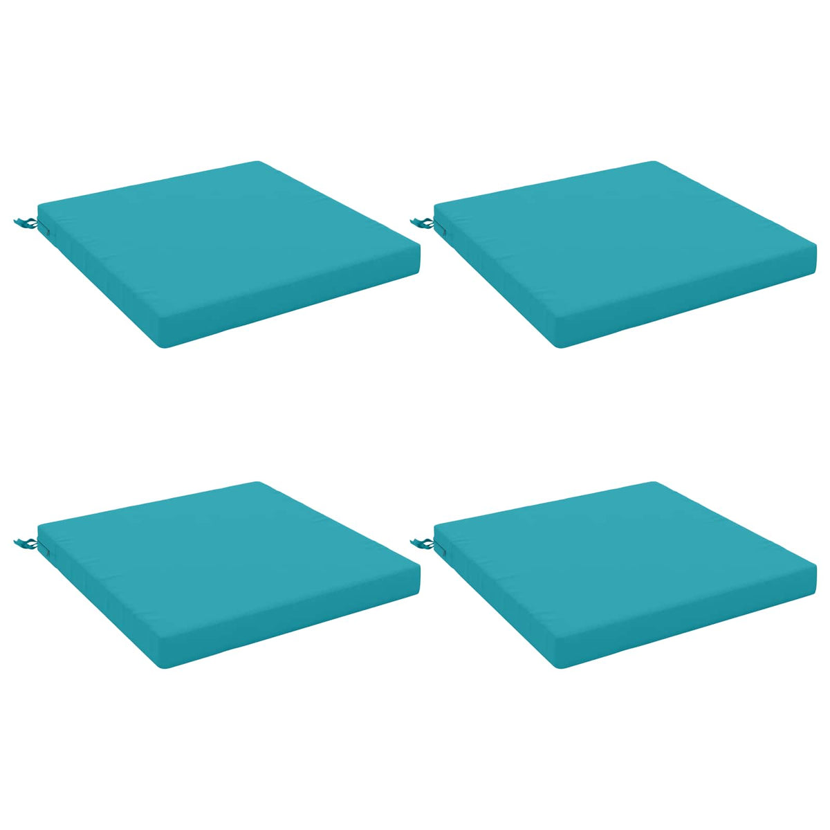 Seat Cushions SOEST 4 pcs 100% Polyester Turquoise